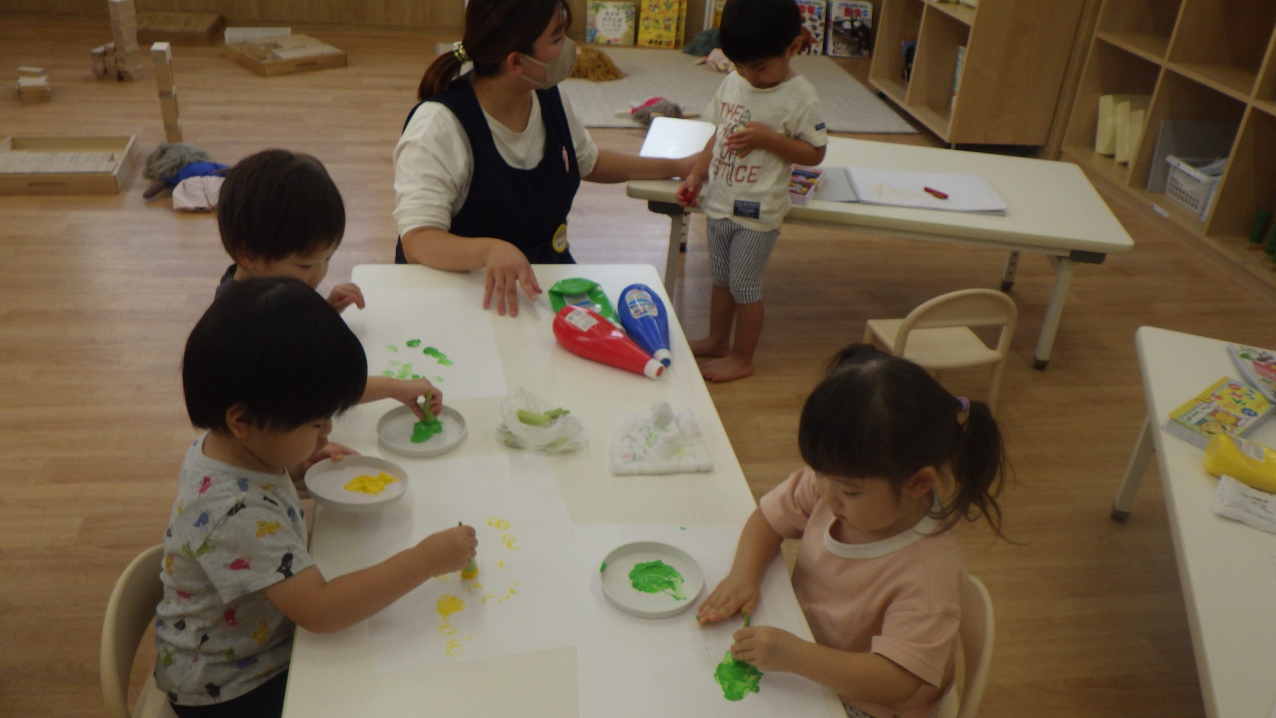 オクラスタンプ・9月の室内装飾【秋分とお彼岸】
