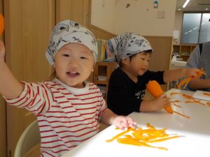 野菜に触れて…⭐︎