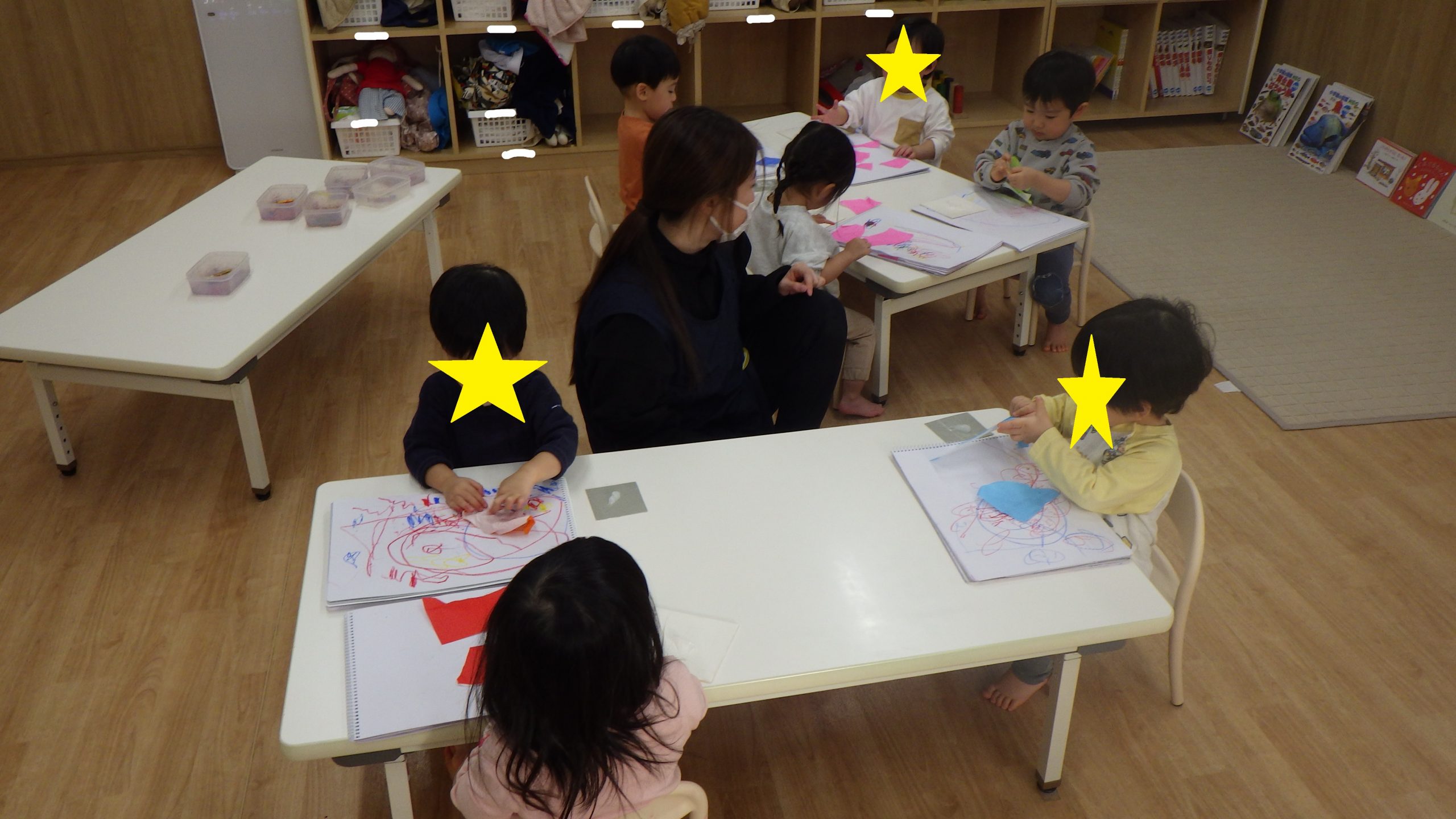 【つき組】糊遊び